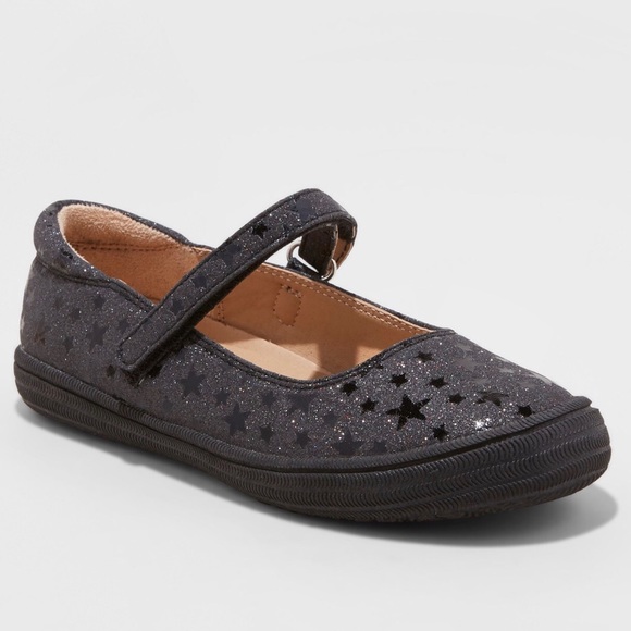 Cat & Jack Other - Cat & Jack Omega Flats Glitter Midnight Black